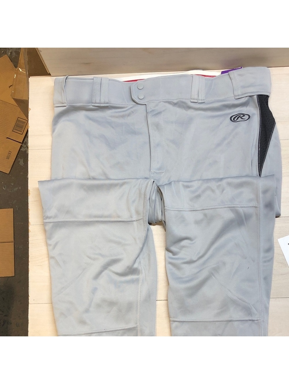 Rawlings Light Gray Baseball Pants with Black Accent #3012